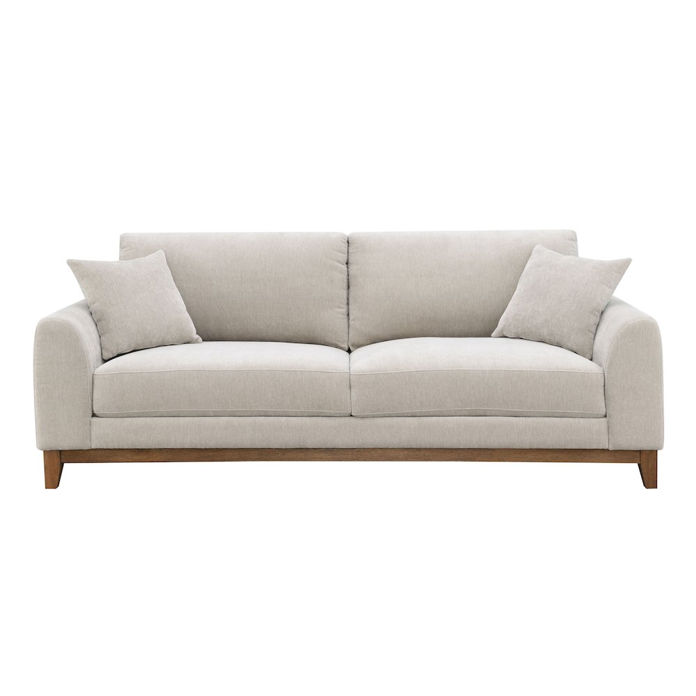 Naria 2-Piece Chenille Upholstered Sofa Set with Pillows