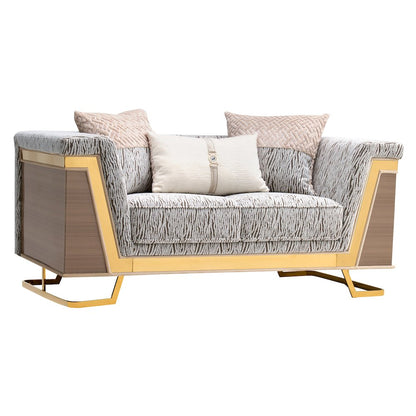 Zenoa Round Wide Track Arm 2-Piece Sofa Set with Pillows