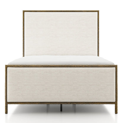 Lalia Fabric and Forged Steel 4-Piece Bedroom Set