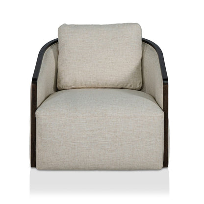 Pavik Upholstered Swivel Bucket Accent Chair