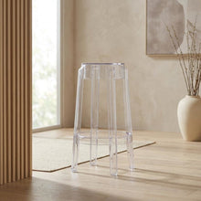 Acrylic Backless Counter Stool, Clear Color