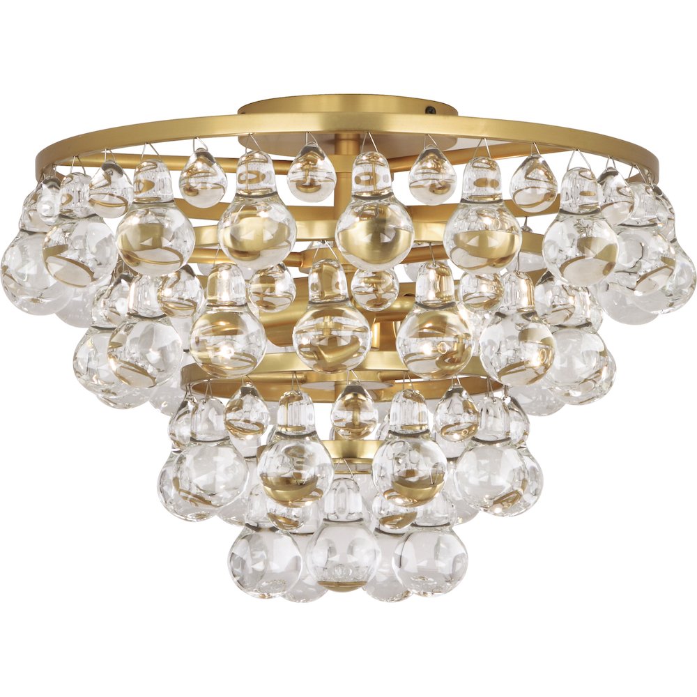 Bling Flushmount in Antique Brass Color