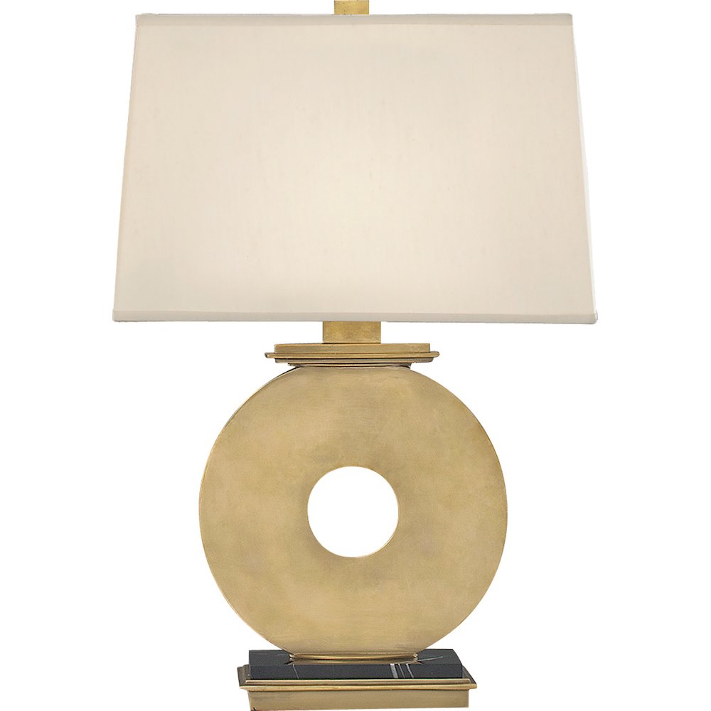 Tic-Tac-Toe Table Lamp in Natural Brass Color
