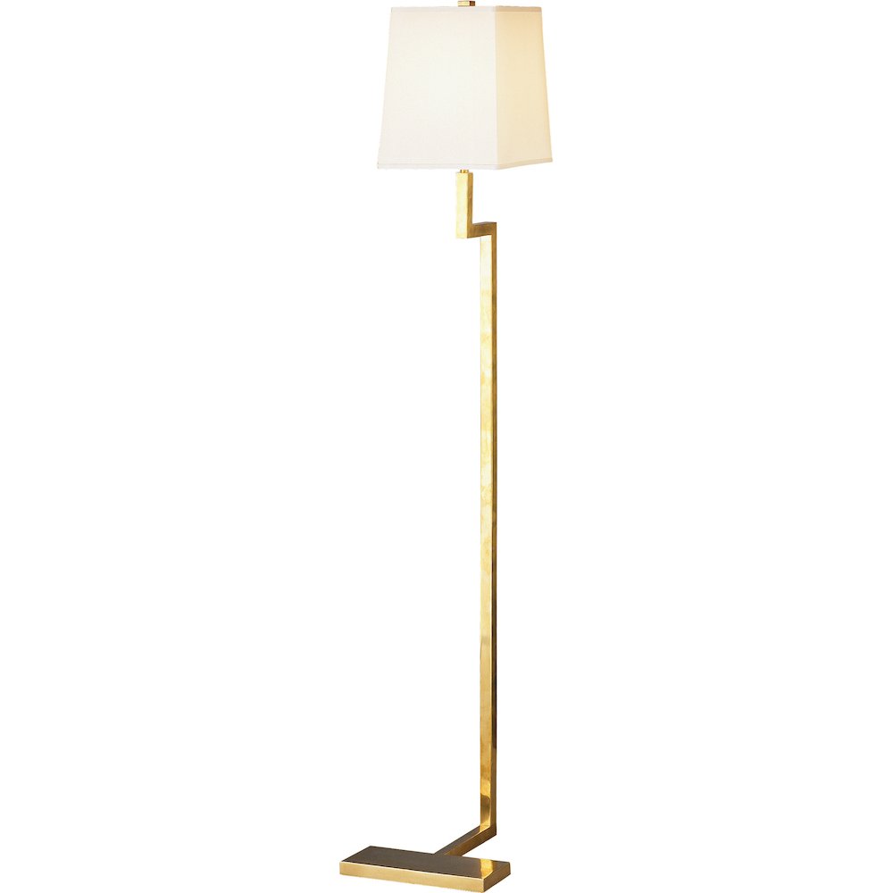 Doughnut Floor Lamp in Natural Brass Color