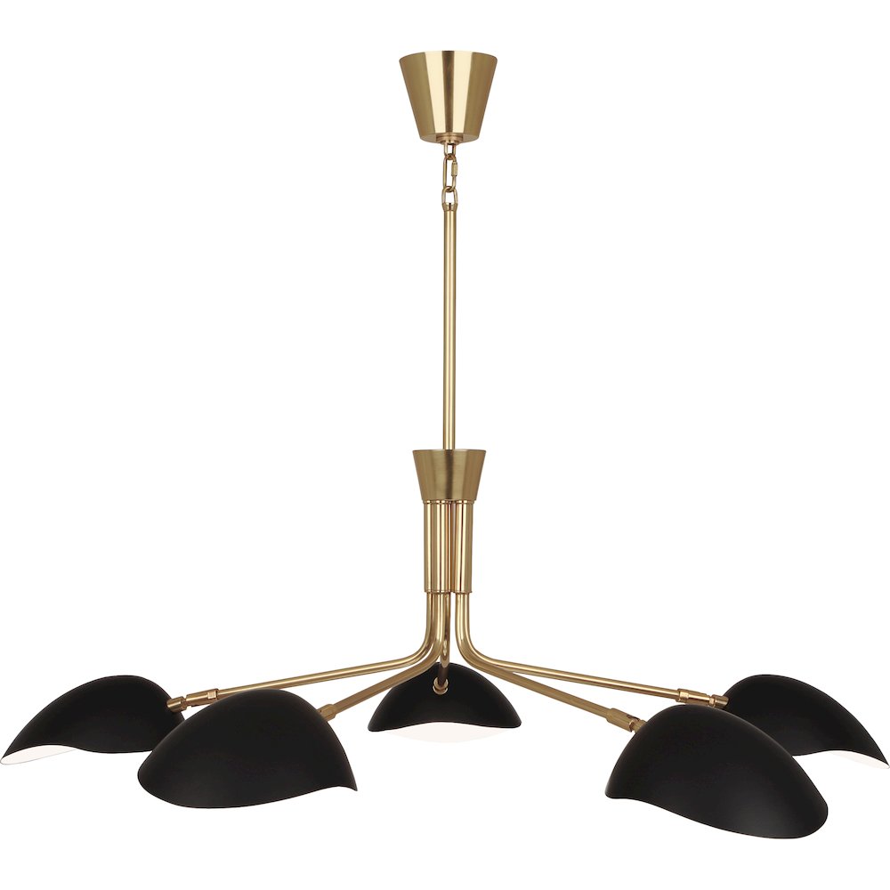 Rico Espinet Racer Chandelier in Modern Brass Color