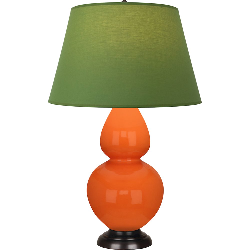 Pumpkin Double Gourd Table Lamp in Pumpkin Glazed Ceramic Color