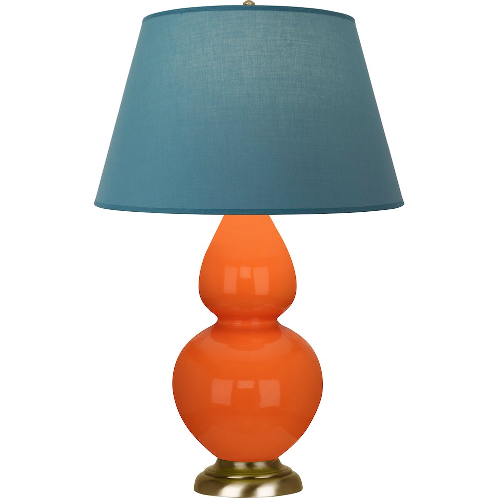 Pumpkin Double Gourd Table Lamp in Pumpkin Glazed Ceramic Color