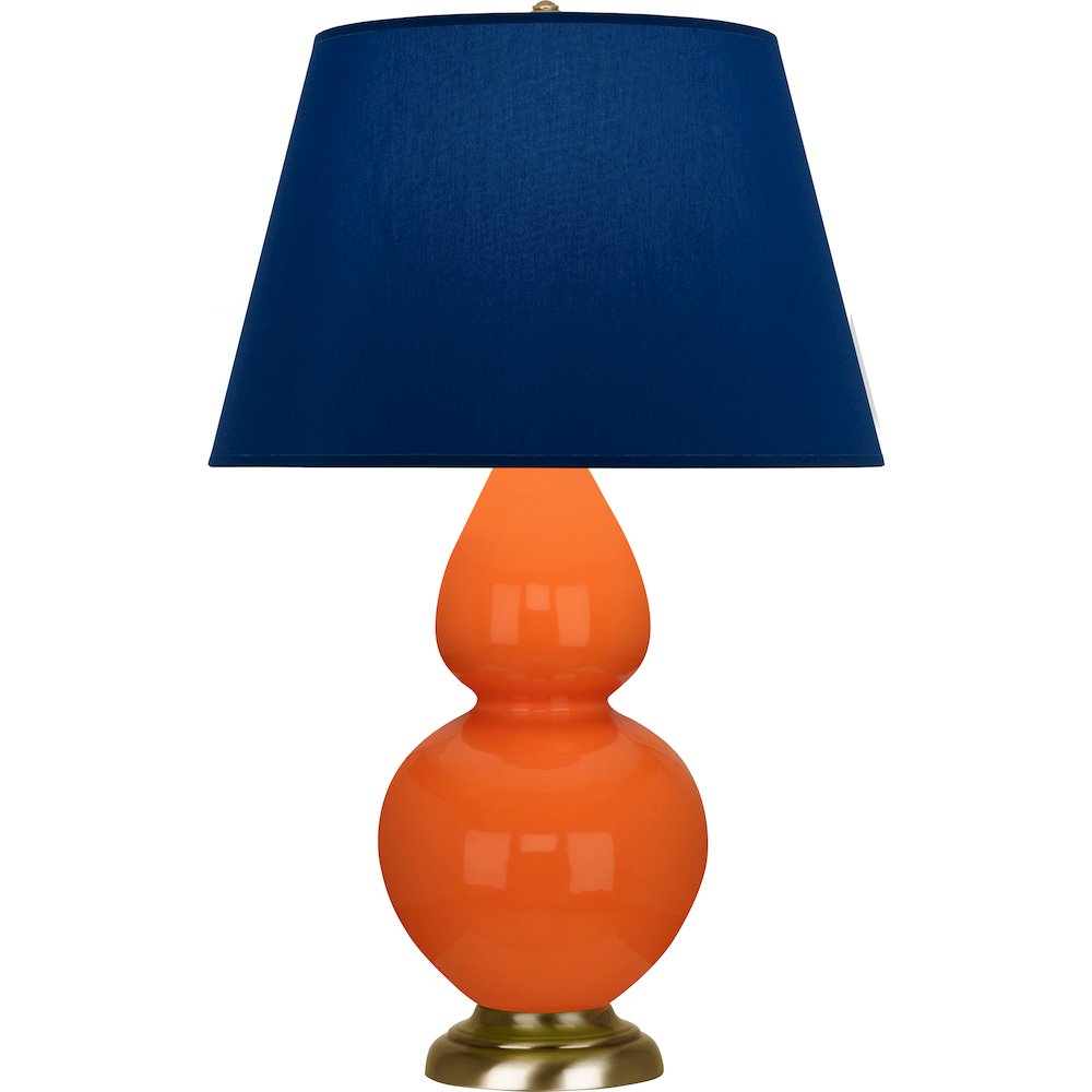 Pumpkin Double Gourd Table Lamp in Pumpkin Glazed Ceramic Color