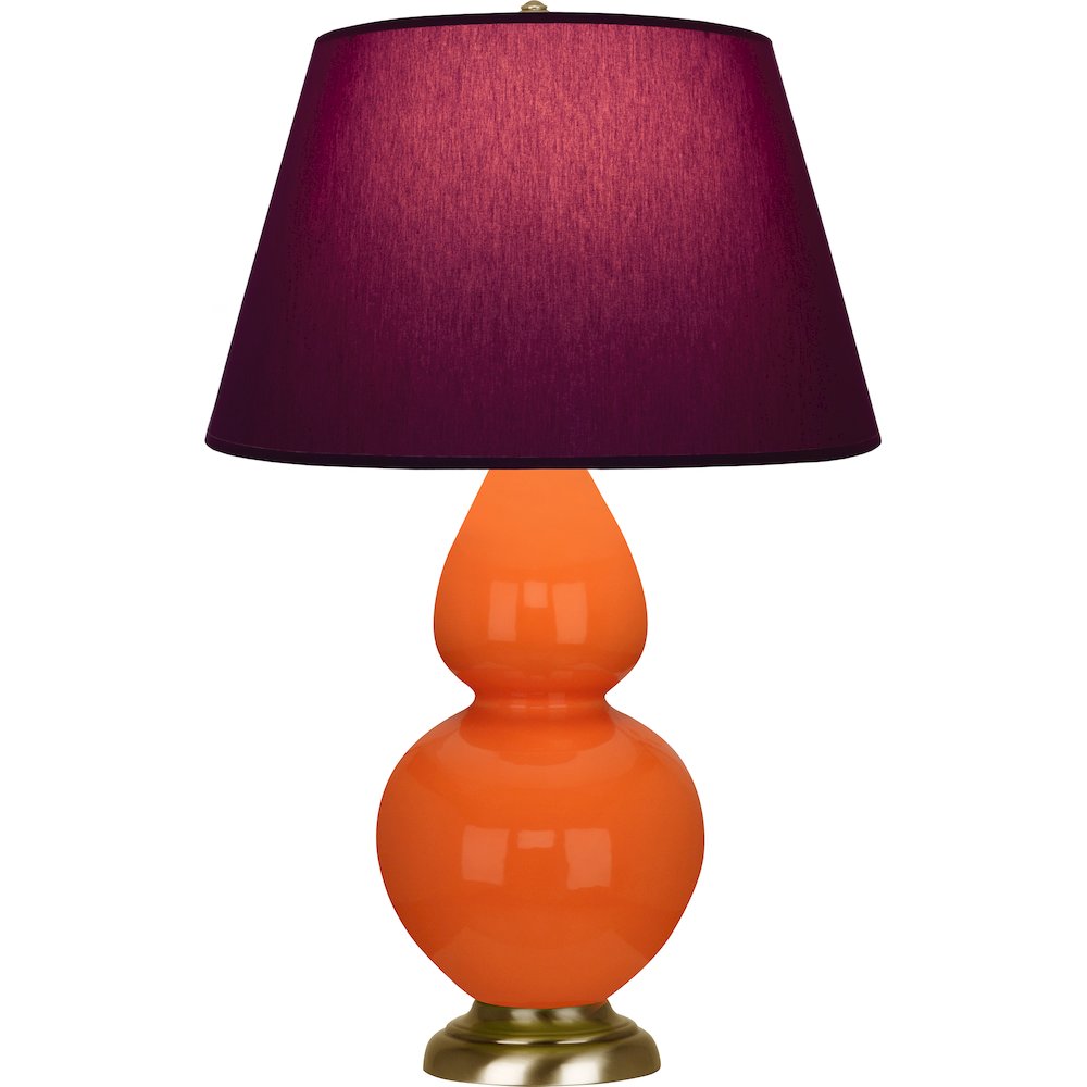 Pumpkin Double Gourd Table Lamp in Pumpkin Glazed Ceramic Color