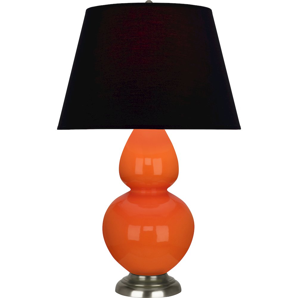Pumpkin Double Gourd Table Lamp in Pumpkin Glazed Ceramic Color