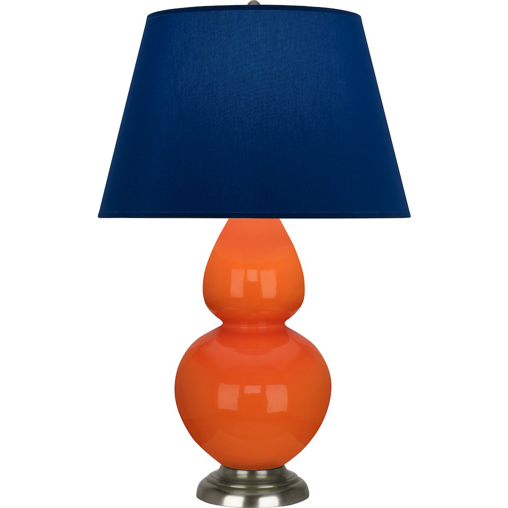Pumpkin Double Gourd Table Lamp in Pumpkin Glazed Ceramic Color