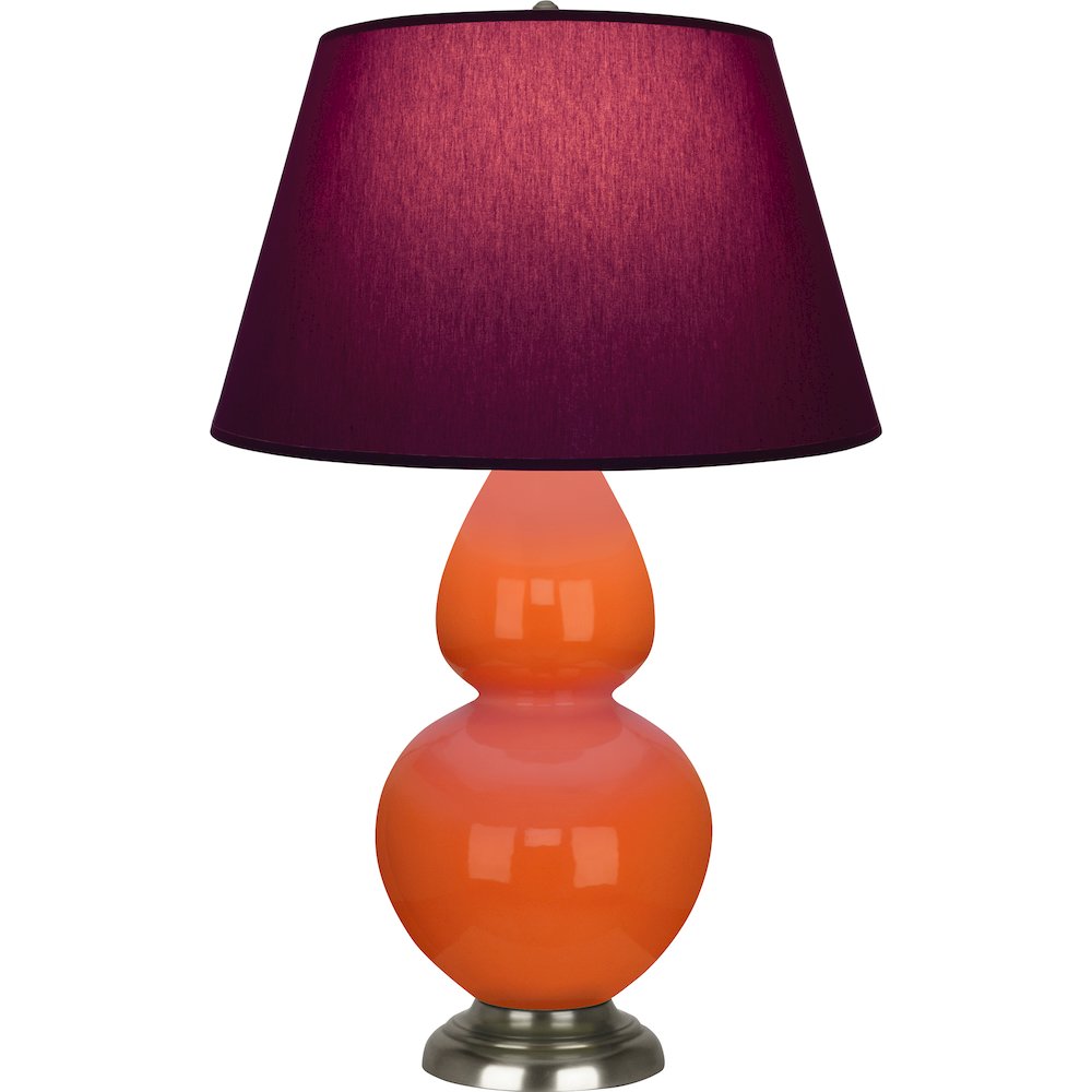 Pumpkin Double Gourd Table Lamp in Pumpkin Glazed Ceramic Color