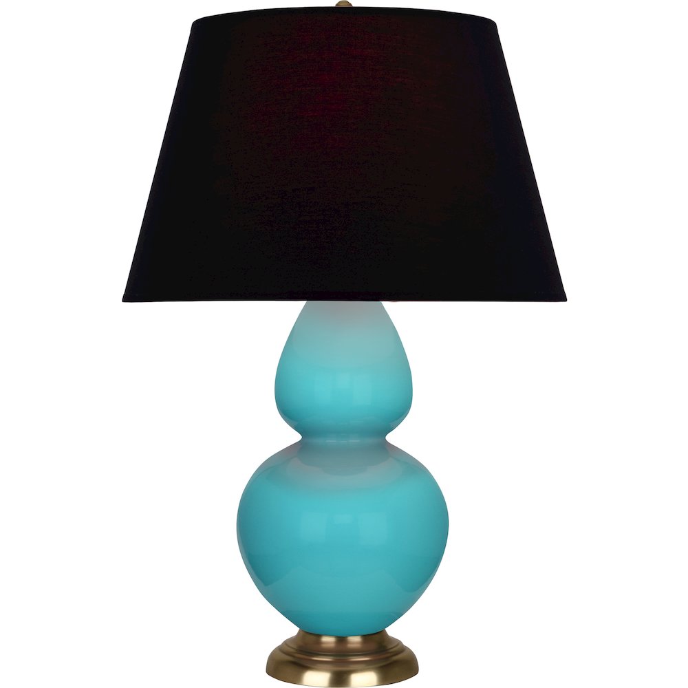 Egg Blue Double Gourd Table Lamp in Egg Blue Glazed Ceramic Color