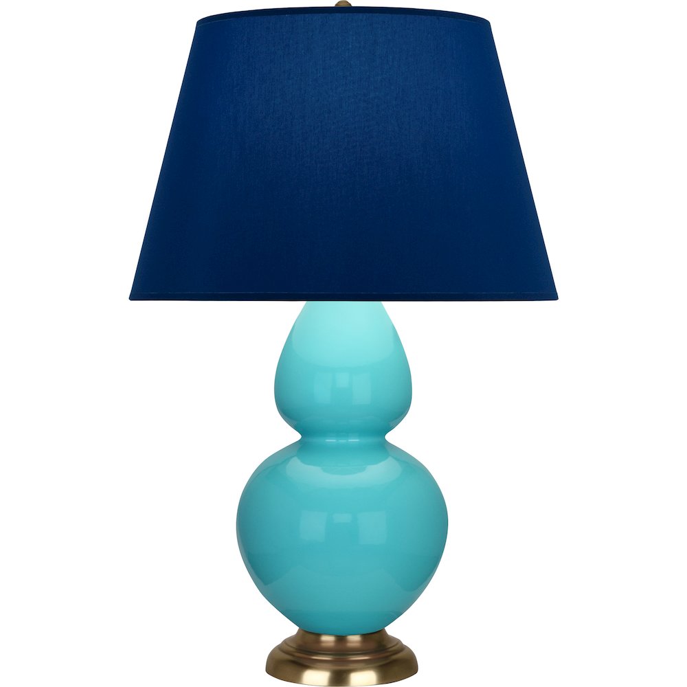 Egg Blue Double Gourd Table Lamp in Egg Blue Glazed Ceramic Color