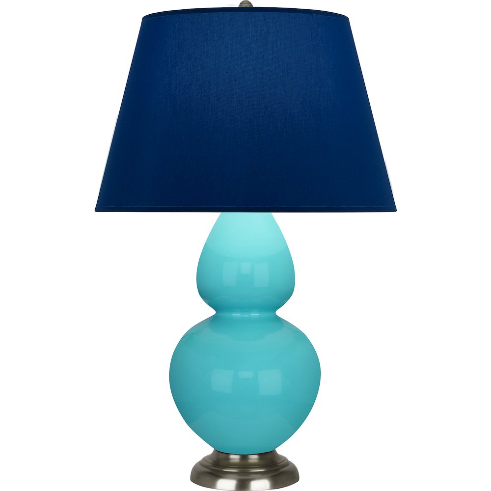 Egg Blue Double Gourd Table Lamp in Egg Blue Glazed Ceramic Color