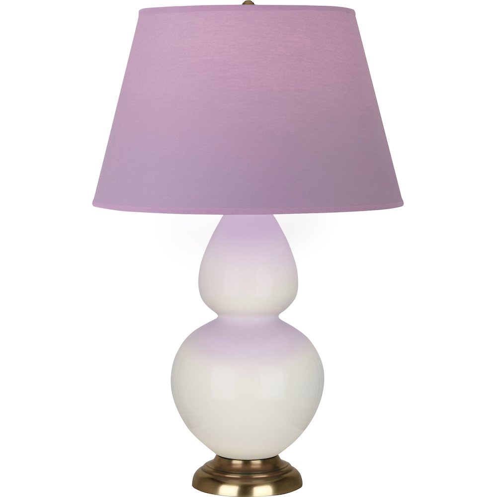 Bone Double Gourd Table Lamp in Bone Glazed Ceramic Color