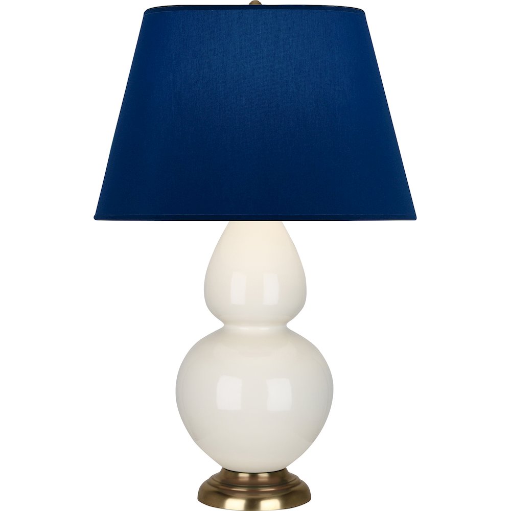 Bone Double Gourd Table Lamp in Bone Glazed Ceramic Color
