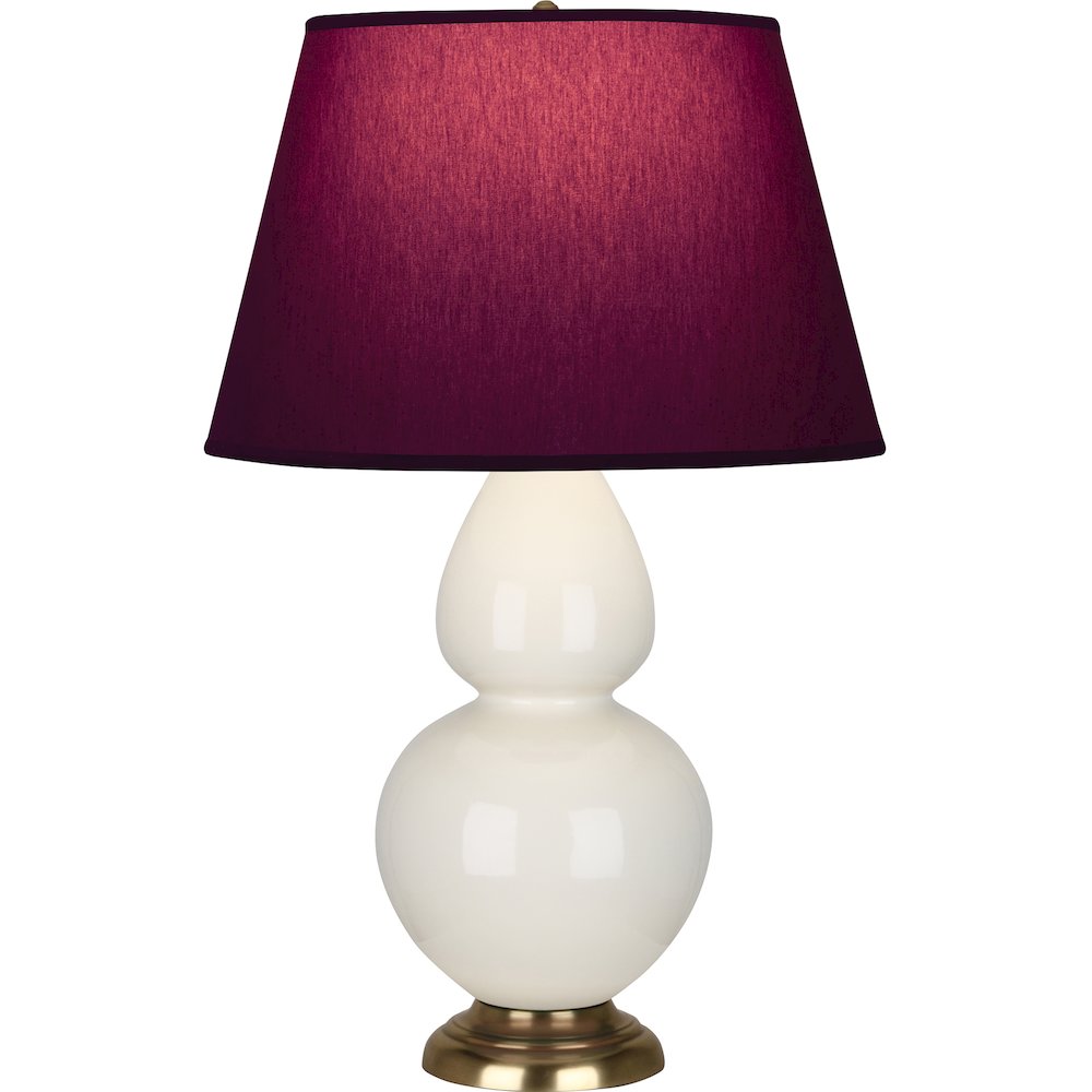 Bone Double Gourd Table Lamp in Bone Glazed Ceramic Color