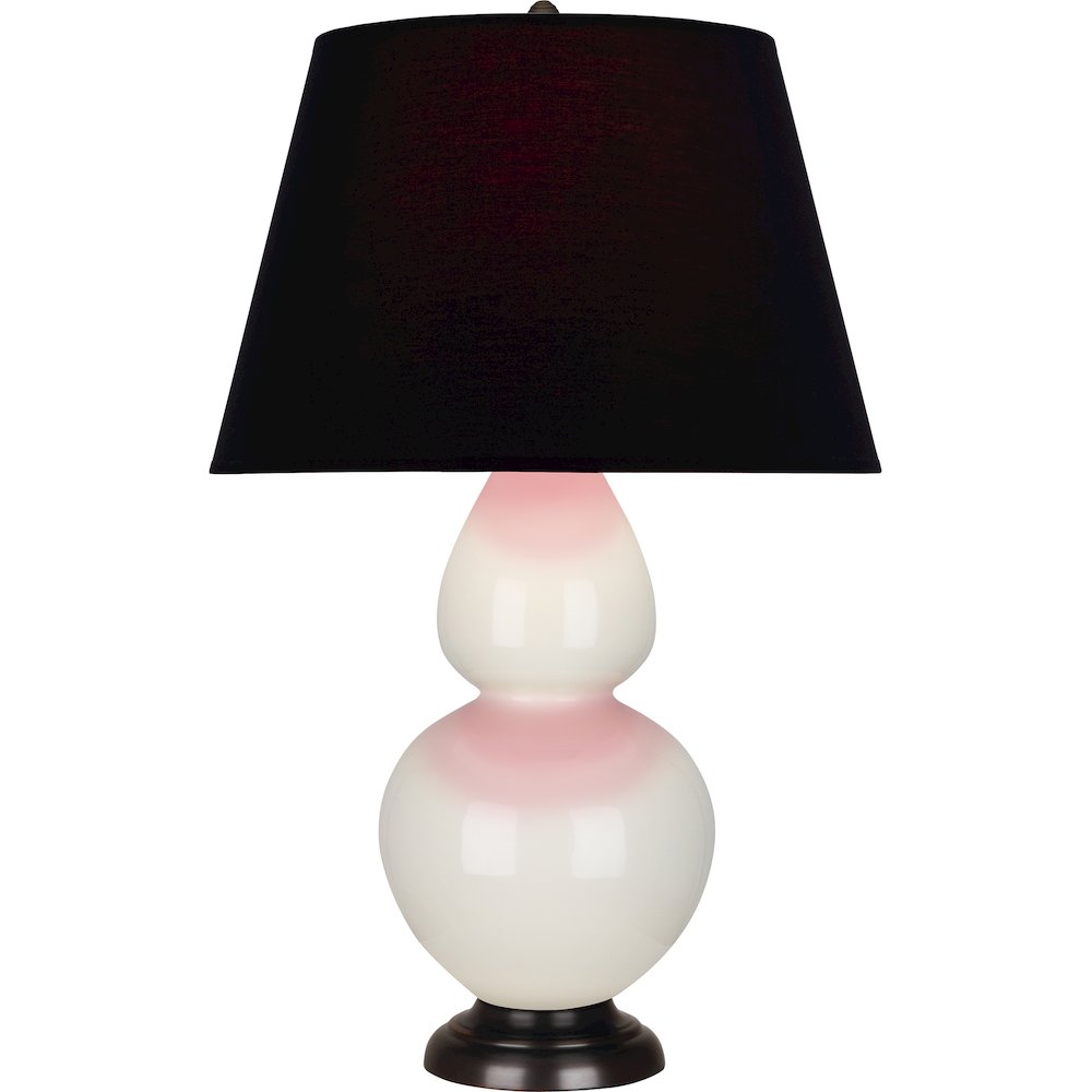 Bone Double Gourd Table Lamp in Bone Glazed Ceramic Color