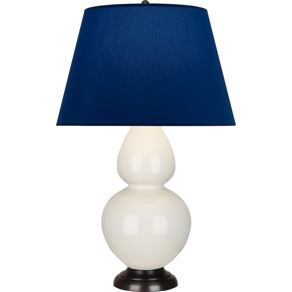Bone Double Gourd Table Lamp in Bone Glazed Ceramic Color