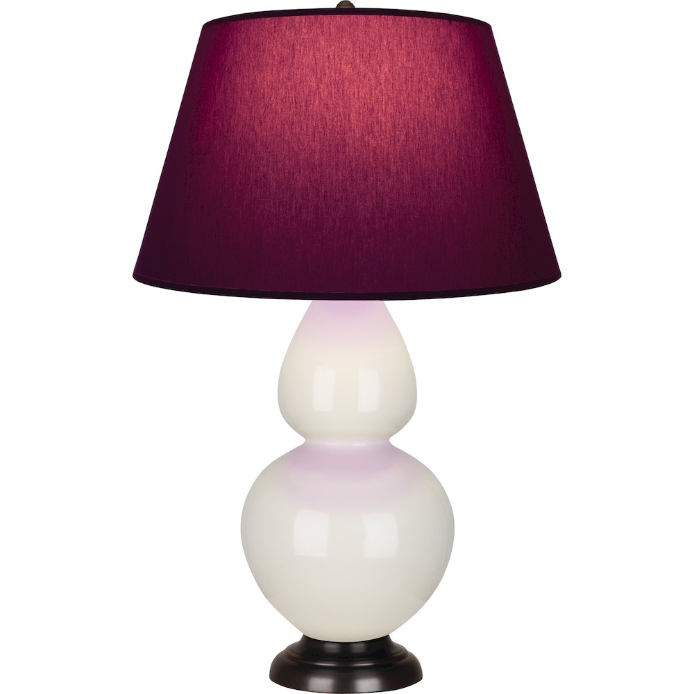 Bone Double Gourd Table Lamp in Bone Glazed Ceramic Color