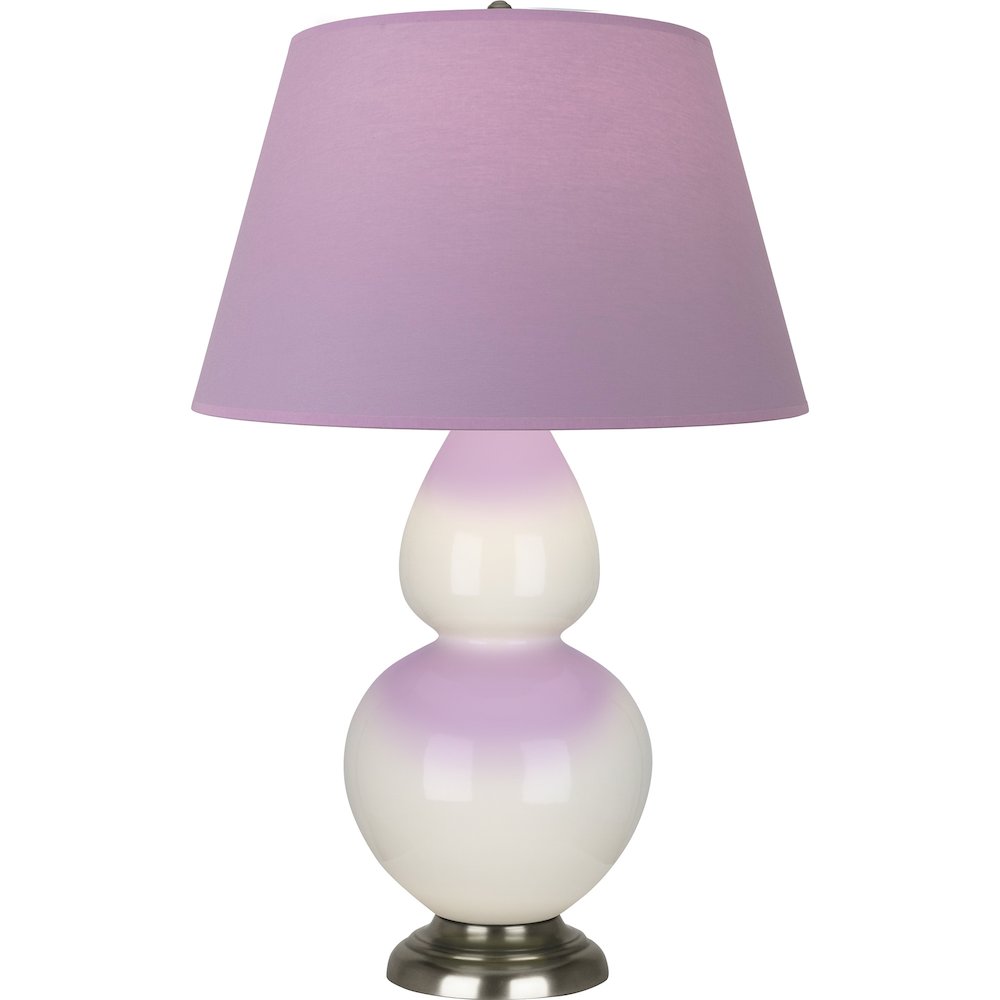 Bone Double Gourd Table Lamp in Bone Glazed Ceramic Color