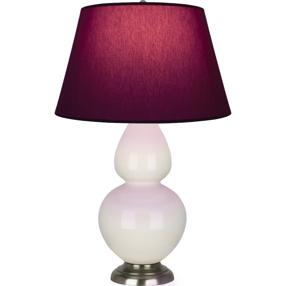 Bone Double Gourd Table Lamp in Bone Glazed Ceramic Color