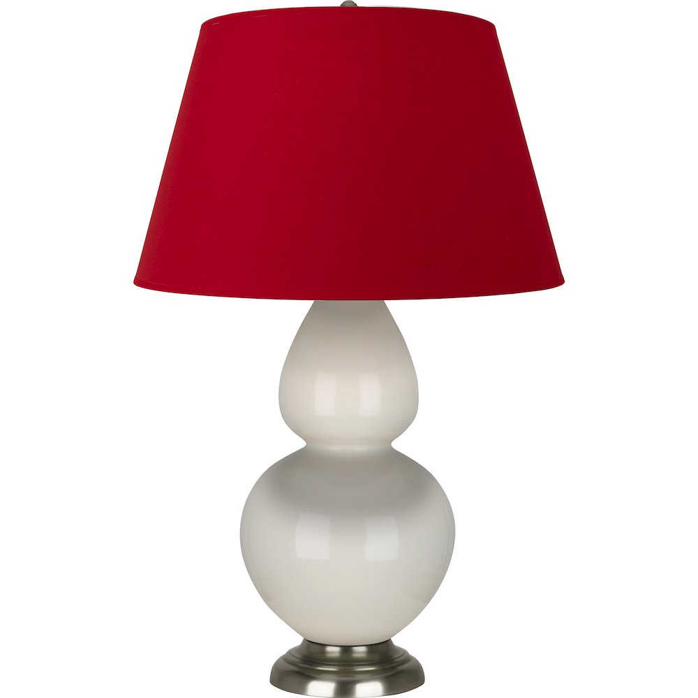 Bone Double Gourd Table Lamp in Bone Glazed Ceramic Color