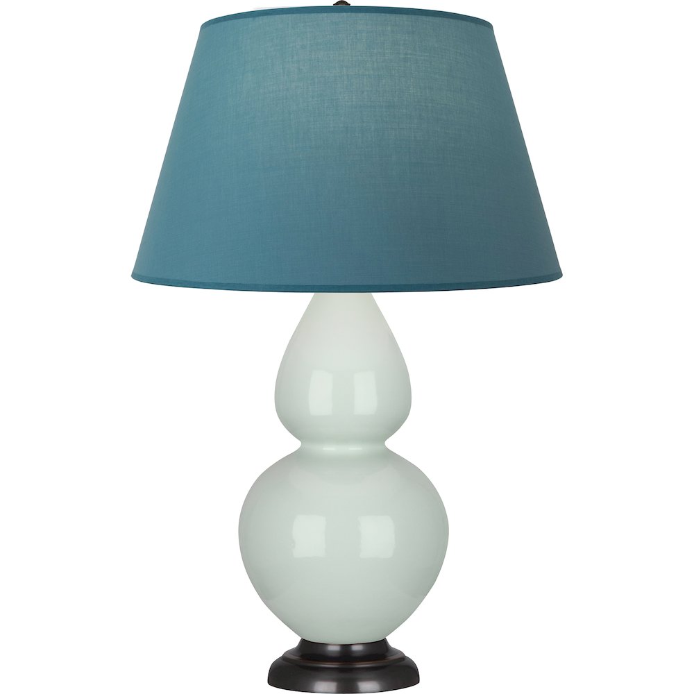 Celadon Double Gourd Table Lamp in Celadon Glazed Ceramic Color