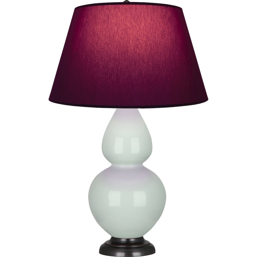 Celadon Double Gourd Table Lamp in Celadon Glazed Ceramic Color