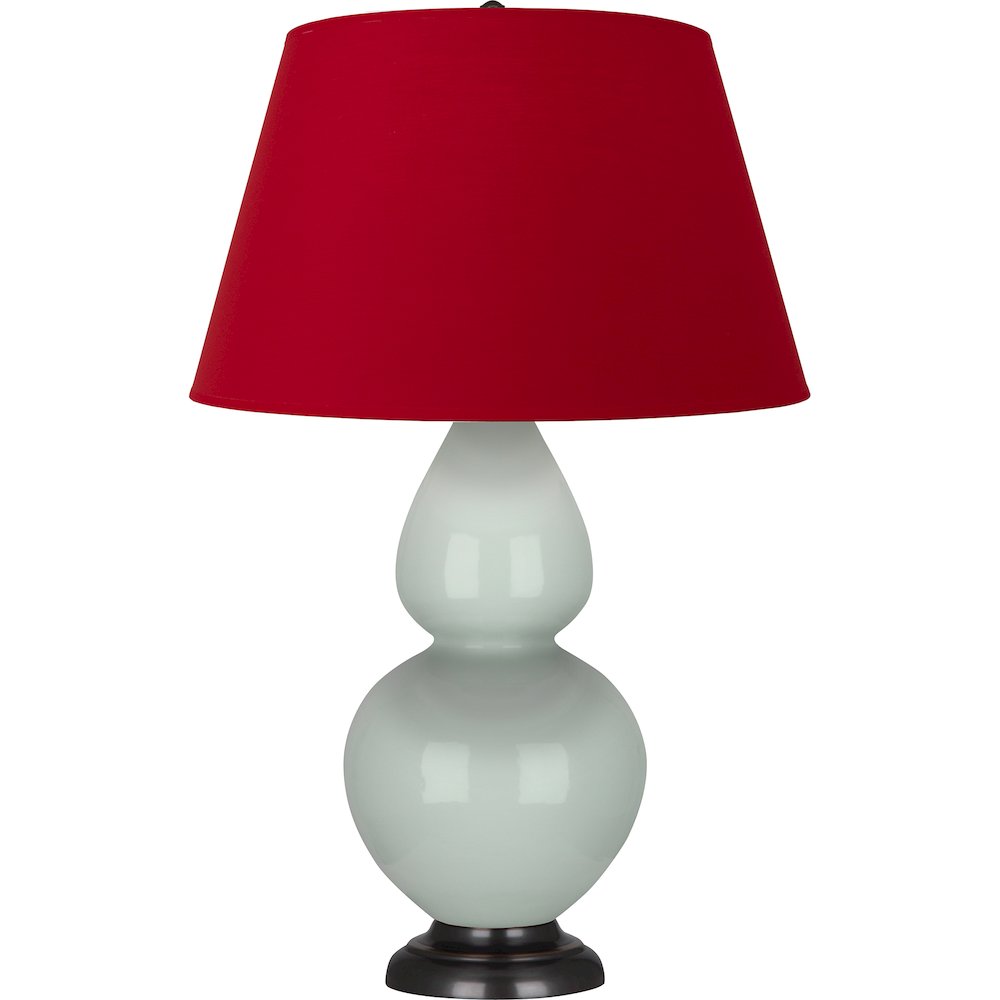 Celadon Double Gourd Table Lamp in Celadon Glazed Ceramic Color