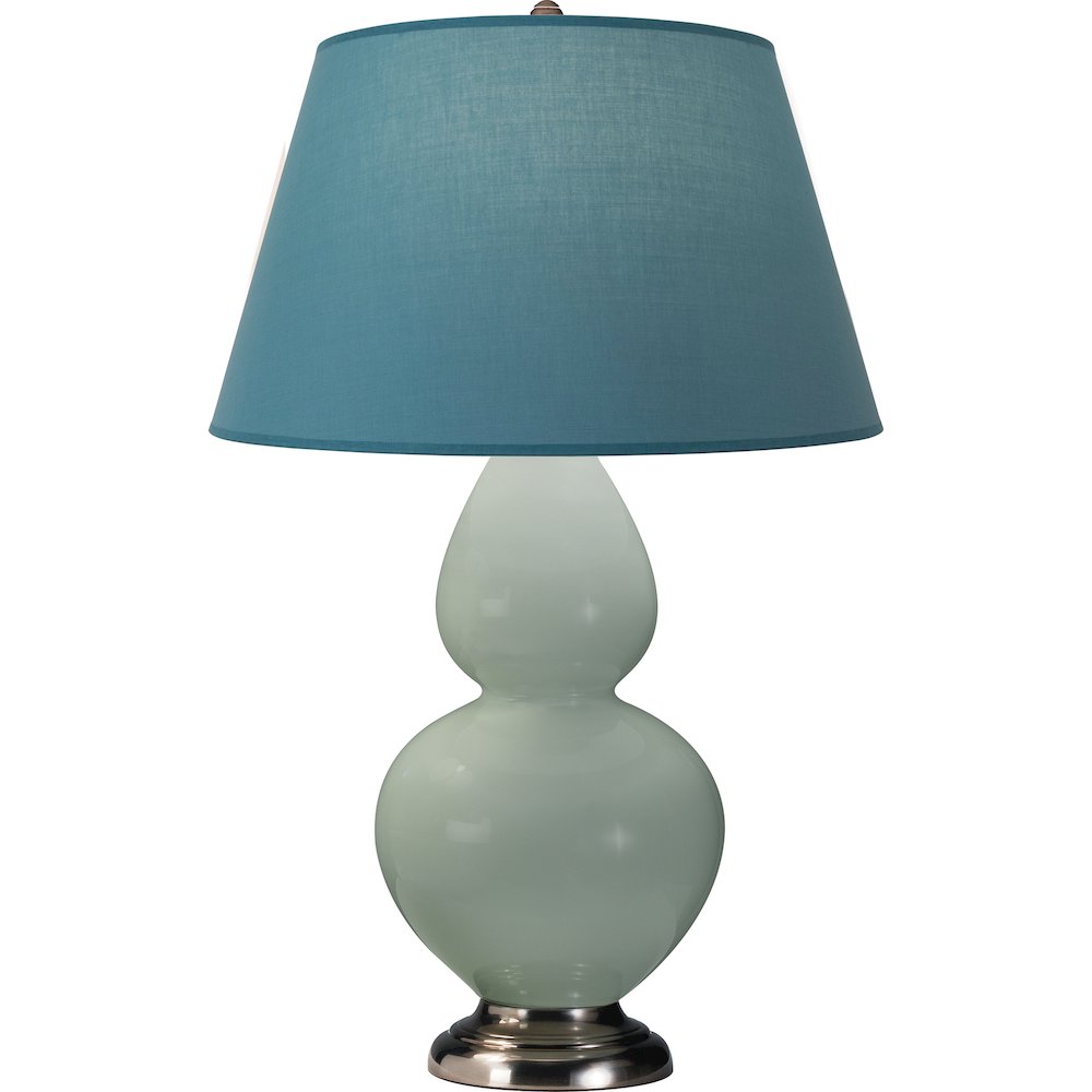 Celadon Double Gourd Table Lamp in Celadon Glazed Ceramic Color