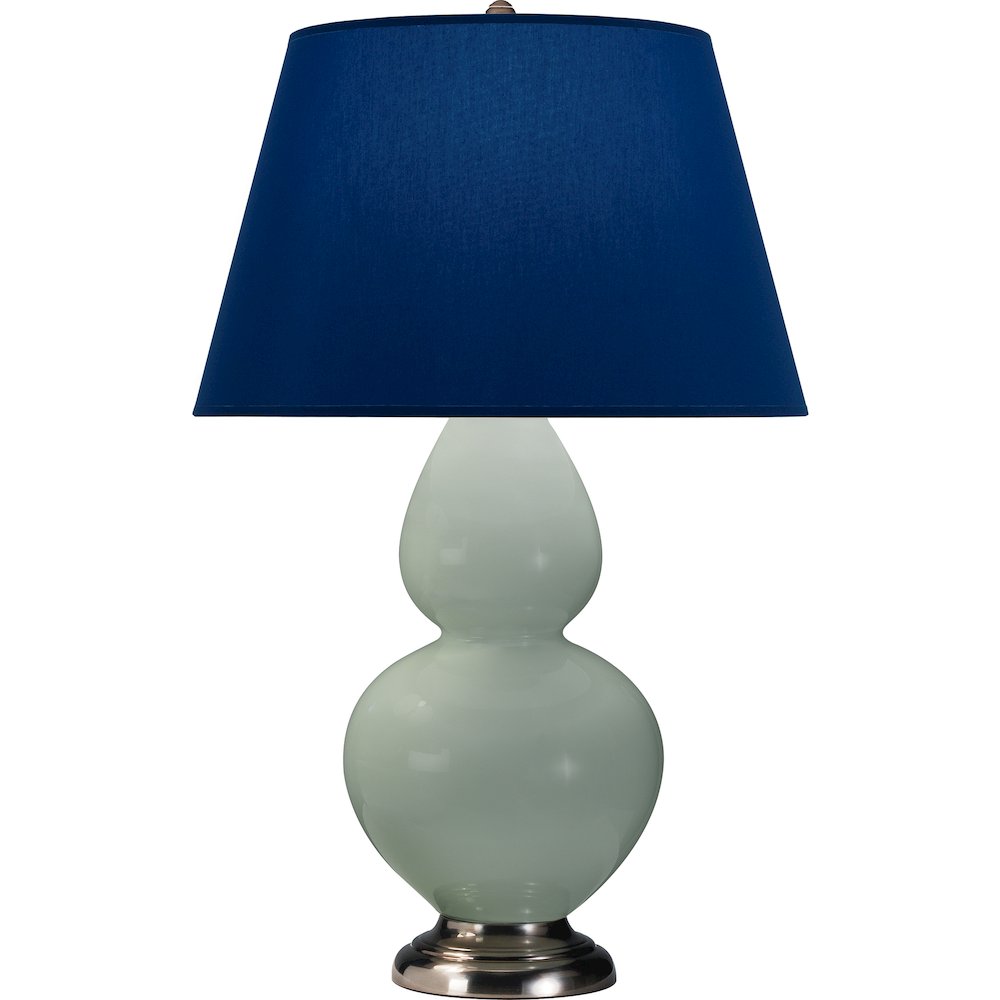 Celadon Double Gourd Table Lamp in Celadon Glazed Ceramic Color