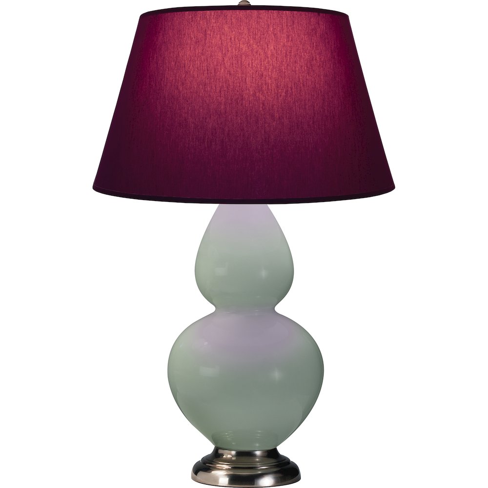 Celadon Double Gourd Table Lamp in Celadon Glazed Ceramic Color