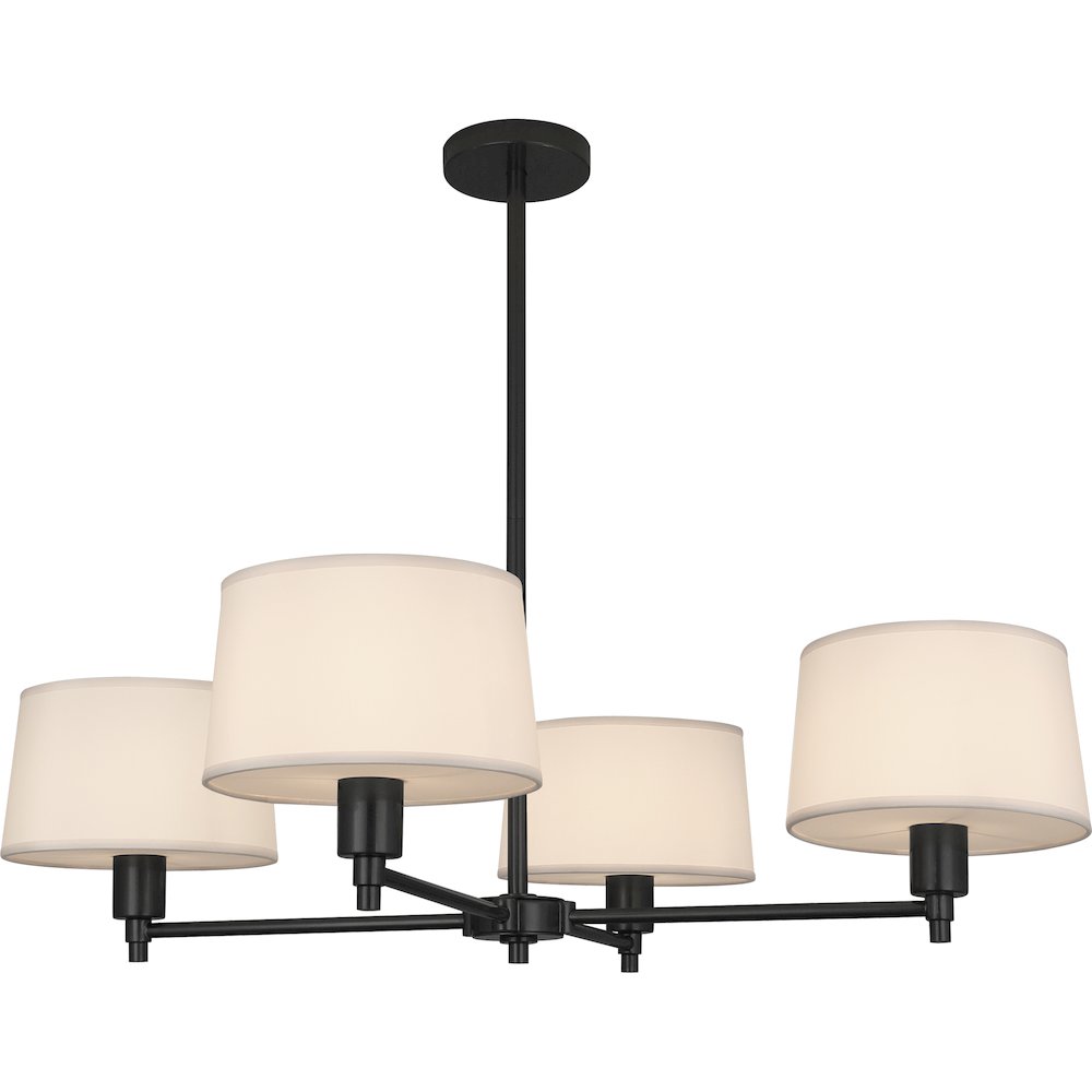 Real Simple Chandelier in Matte Black Powder Coat Color