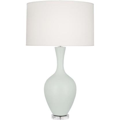 Matte Celadon Audrey Table Lamp in Matte Celadon Glazed Ceramic Color