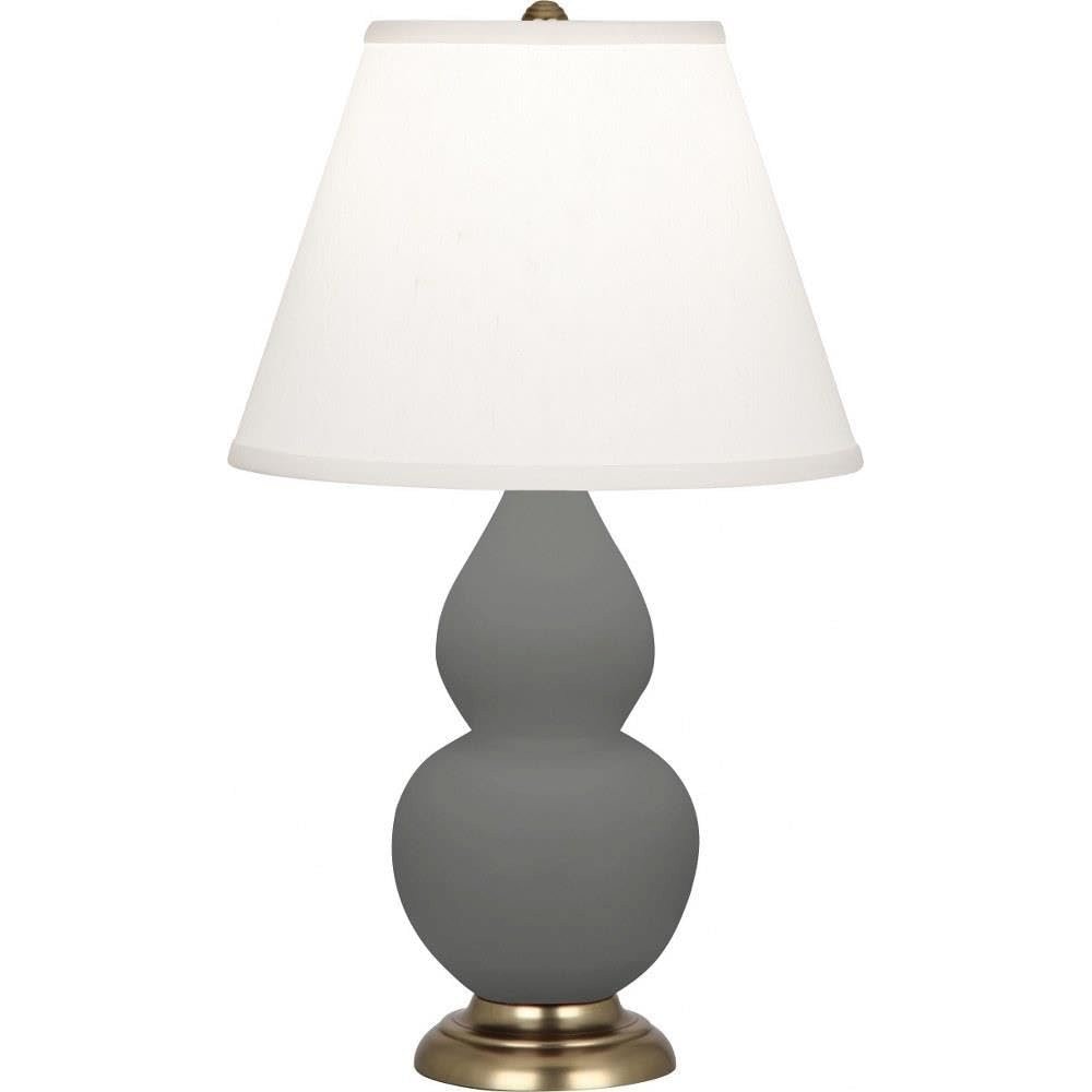 Matte Ash Small Double Gourd Accent Lamp in Matte Ash Glazed Ceramic Color