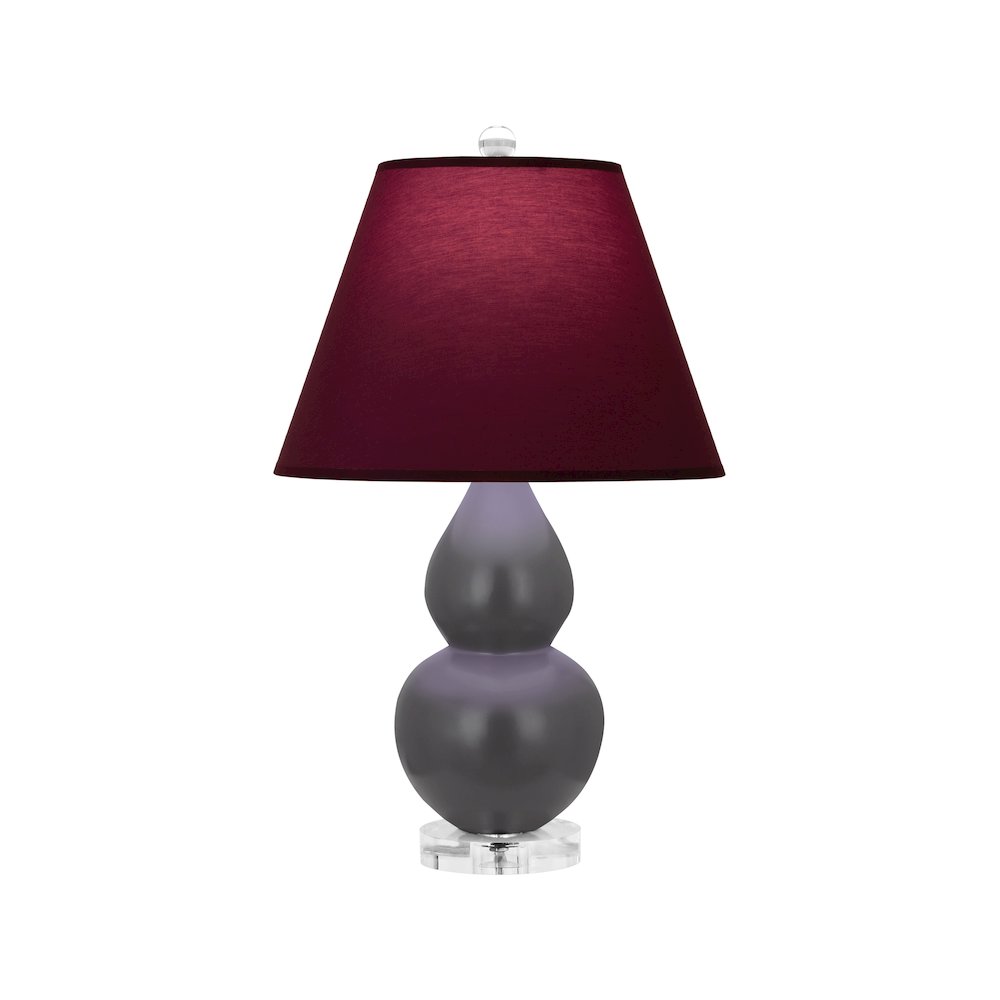 Matte Ash Small Double Gourd Accent Lamp in Matte Ash Glazed Ceramic Color
