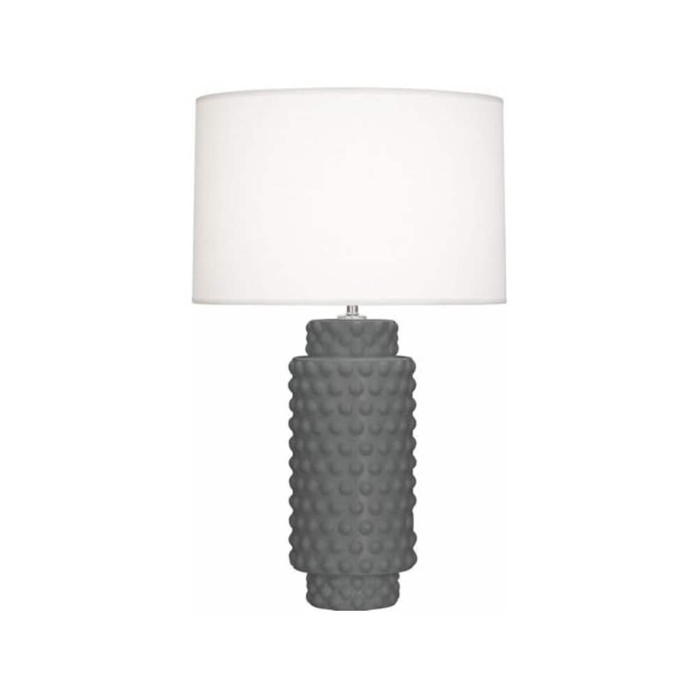 Matte Ash Dolly Table Lamp in Matte Ash Glazed Textured Ceramic Color