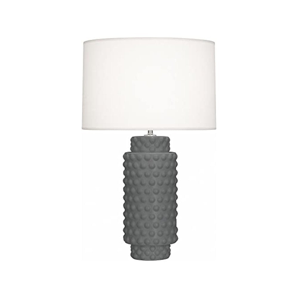 Matte Ash Dolly Table Lamp in Matte Ash Glazed Textured Ceramic Color