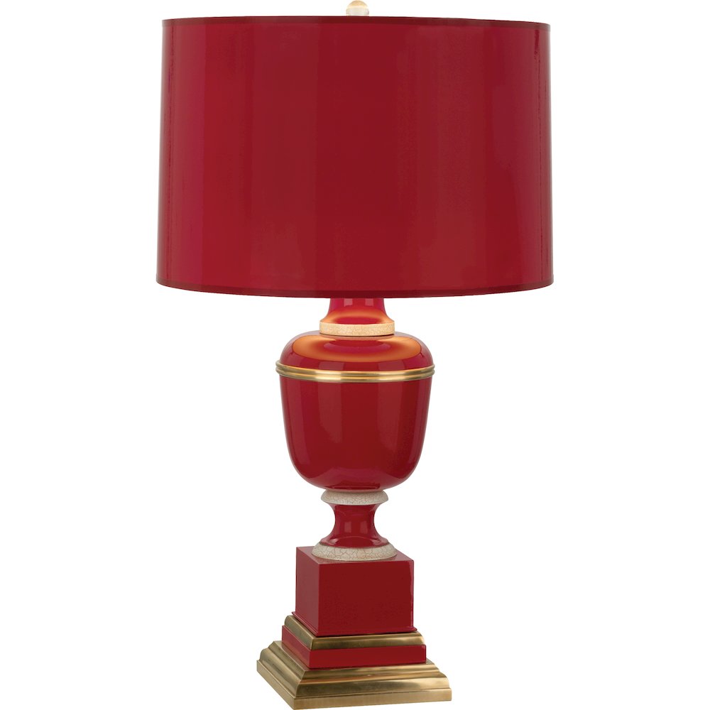 Annika Table Lamp in Red Lacquered Paint Color