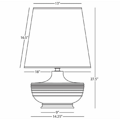 Matte Ash Michael Berman Nolan Table Lamp in Matte Ash Glazed Ceramic Color