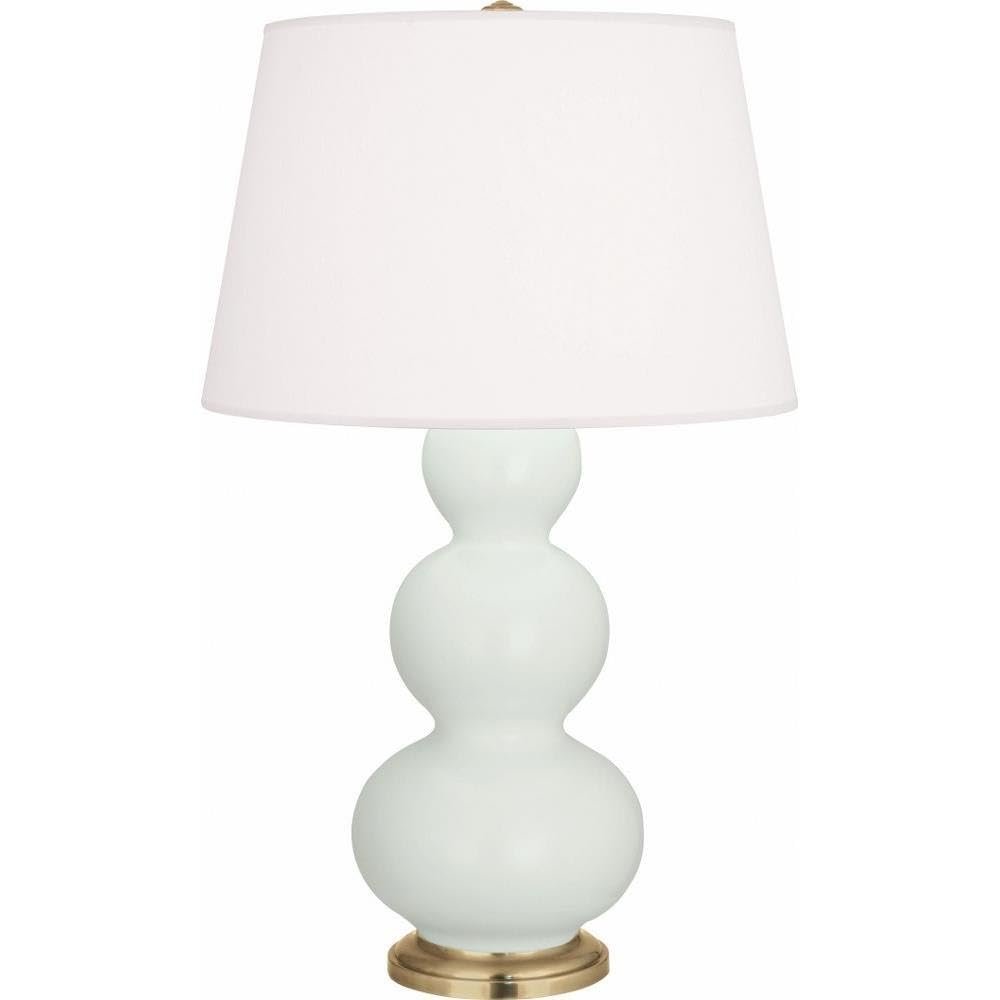 Matte Celadon Triple Gourd Table Lamp in Matte Celadon Glazed Ceramic Color