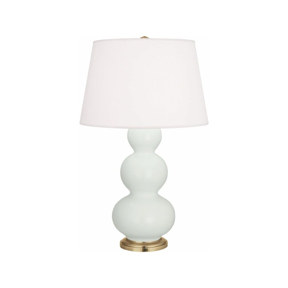 Matte Celadon Triple Gourd Table Lamp in Matte Celadon Glazed Ceramic Color