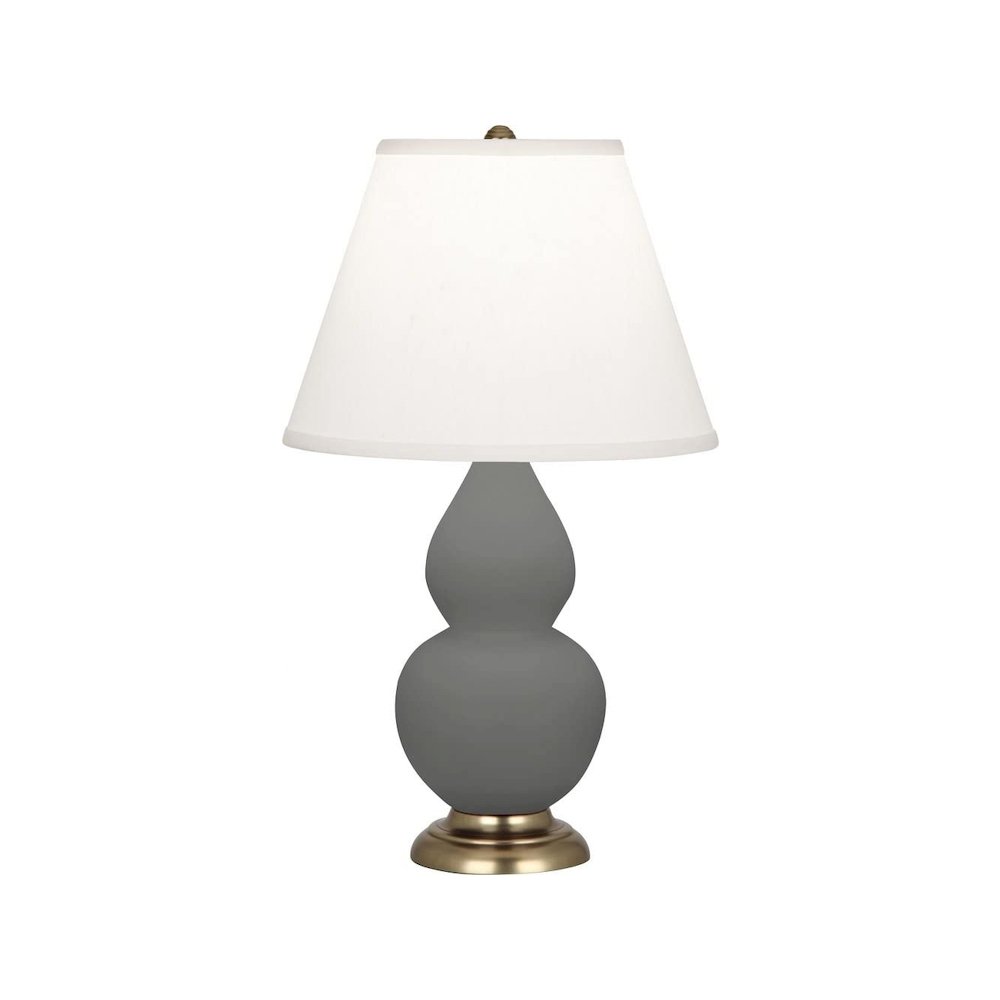 Matte Ash Small Double Gourd Accent Lamp in Matte Ash Glazed Ceramic Color