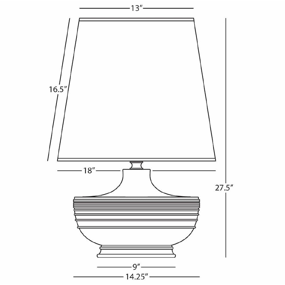 Matte Ash Michael Berman Nolan Table Lamp in Matte Ash Glazed Ceramic Color