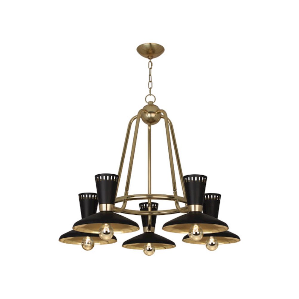 Vortex Chandelier in Modern Brass Color
