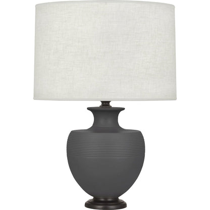 Matte Ash Michael Berman Atlas Table Lamp in Matte Ash Glazed Ceramic Color
