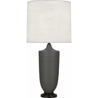 Matte Ash Michael Berman Hadrian Table Lamp in Matte Ash Glazed Ceramic Color