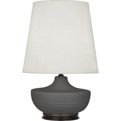 Matte Ash Michael Berman Nolan Table Lamp in Matte Ash Glazed Ceramic Color